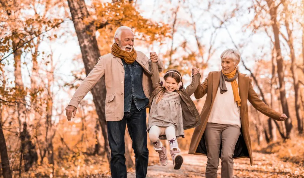 A happy family enjoying time together